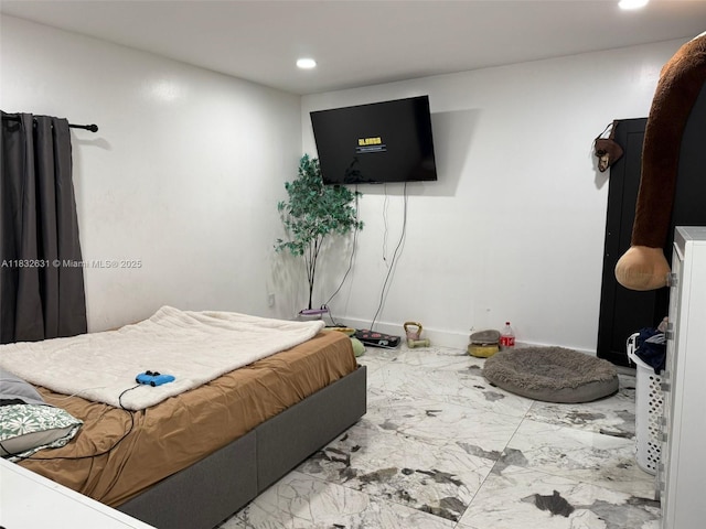 5838 Madison St, Hollywood, FL 33023 - bedroom featuring recessed lighting and marble finish floors