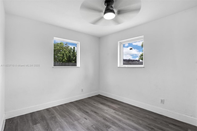 6117 NW 9th St, Margate, FL 33063 - spare room featuring dark wood-style floors and a ceiling fan