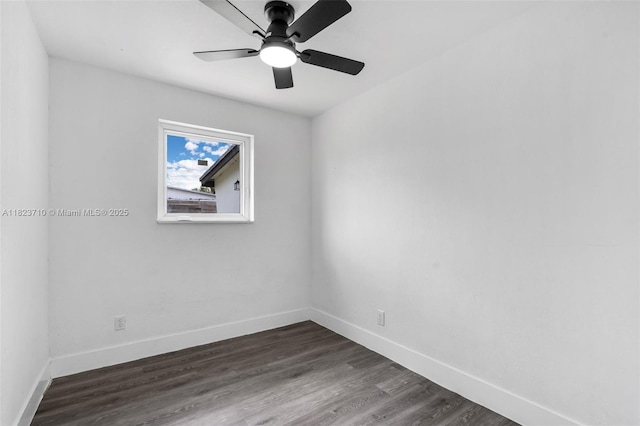 6117 NW 9th St, Margate, FL 33063 - empty room with a ceiling fan and dark wood-style floors