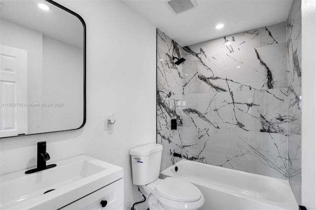 6117 NW 9th St, Margate, FL 33063 - full bath featuring vanity, shower / bathtub combination, and recessed lighting