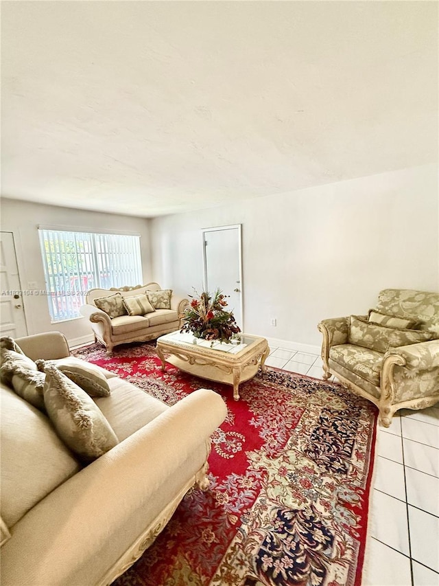 2145 SW 26th St, Miami, FL 33133 - living room with tile patterned floors and baseboards