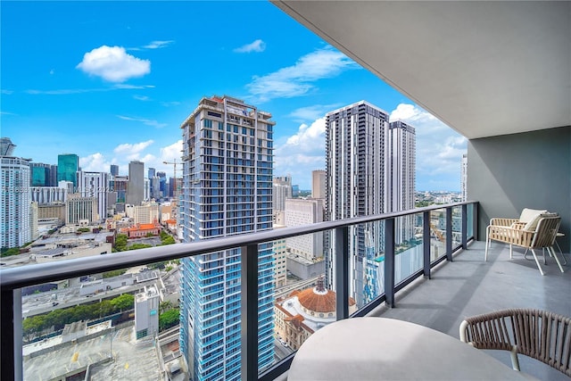601NE 1st Ave Unit 3309, Miami, FL 33132 - balcony featuring a view of skyline