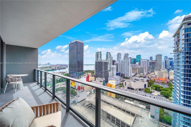601NE 1st Ave Unit 3309, Miami, FL 33132 - balcony featuring a skyline view