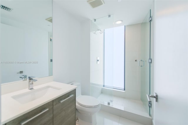 650 NE 32nd St Unit 4301, Miami, FL 33137 - full bath with vanity, a stall shower, and tile patterned flooring