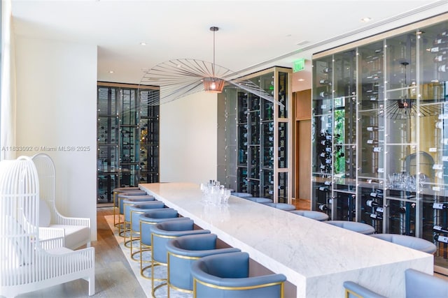 650 NE 32nd St Unit 4301, Miami, FL 33137 - wine room featuring wood finished floors
