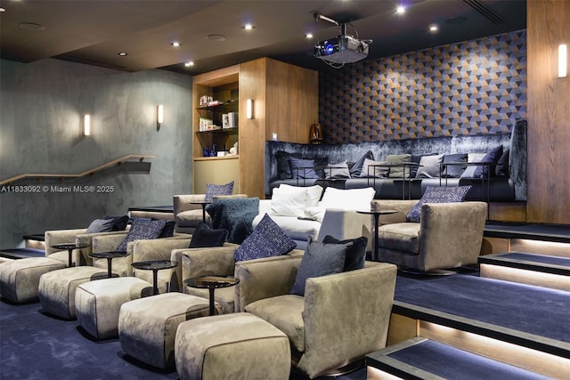 650 NE 32nd St Unit 4301, Miami, FL 33137 - cinema featuring carpet flooring and recessed lighting