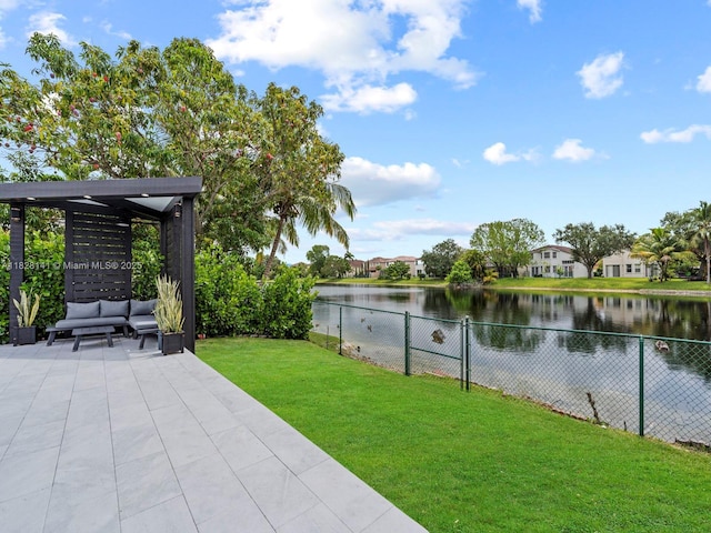 171 NW 152nd Ave, Pembroke Pines, FL 33028 - view of yard with an outdoor hangout area, a water view, and a patio