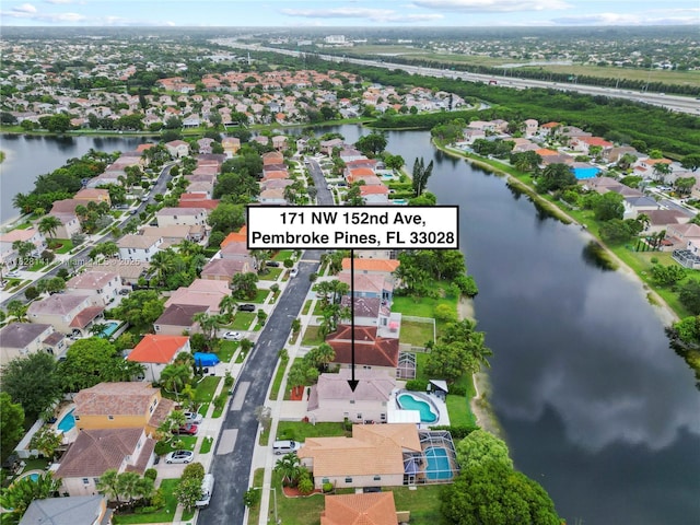 171 NW 152nd Ave, Pembroke Pines, FL 33028 - view of property location with nearby suburban area and a nearby body of water