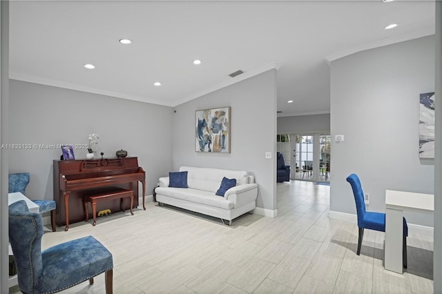 1173 NW 134th Pl, Miami, FL 33182 - living room with ornamental molding and recessed lighting