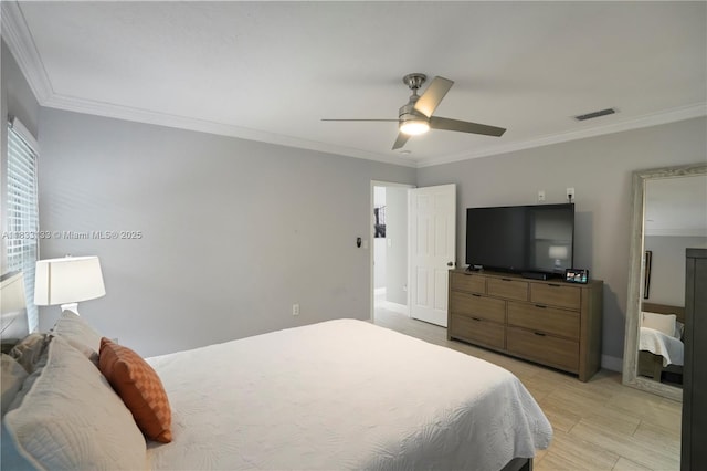 1173 NW 134th Pl, Miami, FL 33182 - bedroom with ornamental molding and a ceiling fan