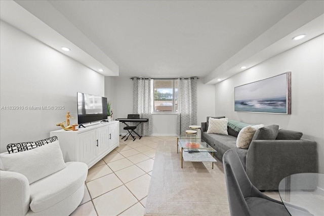 540 Brickell Key Dr Unit 412, Miami, FL 33131 - living room with recessed lighting and light tile patterned floors