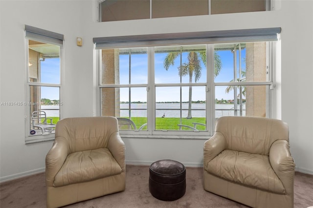 2373 NW 195th Ave, Pembroke Pines, FL 33029 - sitting room featuring carpet, plenty of natural light, and a water view