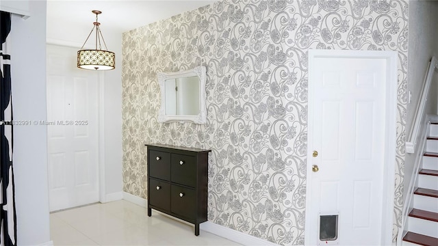 1491 SE 25th Ter Unit 1491, Homestead, FL 33035 - bathroom featuring wallpapered walls and tile patterned flooring