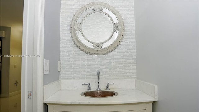 1491 SE 25th Ter Unit 1491, Homestead, FL 33035 - bathroom with vanity and decorative backsplash