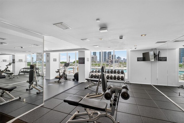 4250 Biscayne Blvd Unit 1206, Miami, FL 33137 - exercise room with baseboards