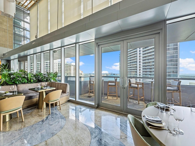 1395 Brickell Ave Unit 3310, Miami, FL 33131 - lobby with a towering ceiling and a view of city