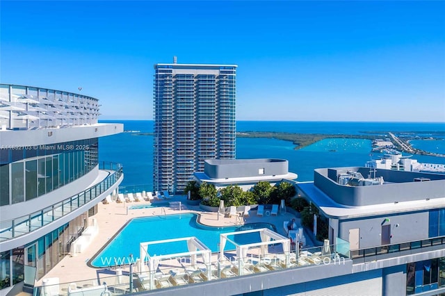 1000 Brickell Plz Unit 3703, Miami, FL 33131 - community pool with a water view