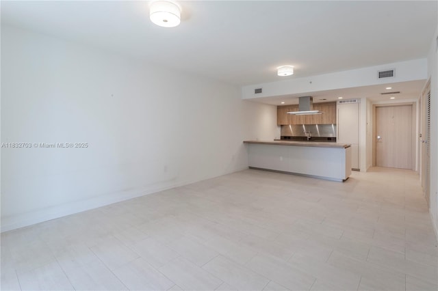 1000 Brickell Plz Unit 3703, Miami, FL 33131 - unfurnished living room with a sink and recessed lighting