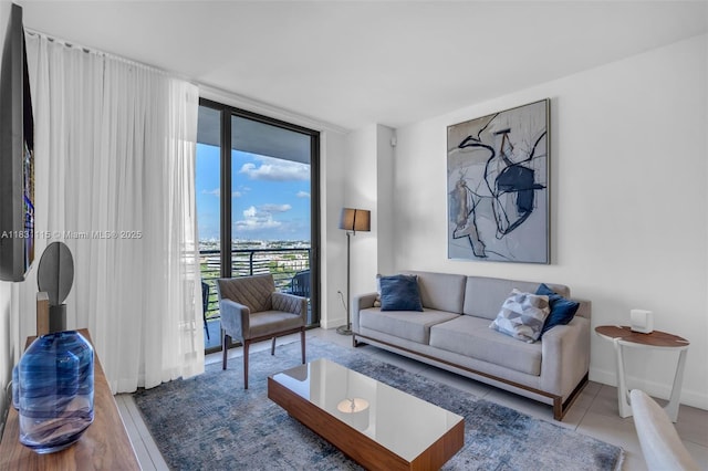 5350 NW 84th Ave Unit 1513, Doral, FL 33166 - living room with expansive windows and baseboards
