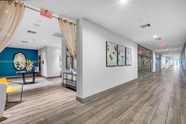 5350 NW 84th Ave Unit 1513, Doral, FL 33166 - hallway with wood finished floors and recessed lighting