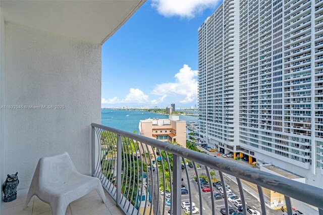 1750 N Bayshore Dr Unit 1204, Miami, FL 33132 - balcony with a water view