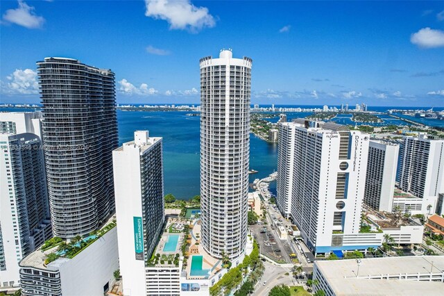 1750 N Bayshore Dr Unit 1204, Miami, FL 33132 - view of urban area featuring a pool area and a large body of water