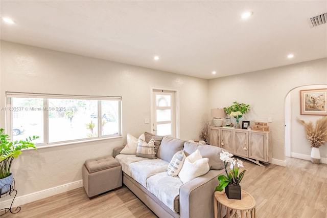 6250 SW 19th St, Miami, FL 33155 - living room with light wood-type flooring and recessed lighting