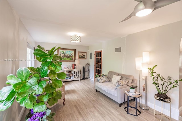 6250 SW 19th St, Miami, FL 33155 - living room with wood finished floors and ceiling fan