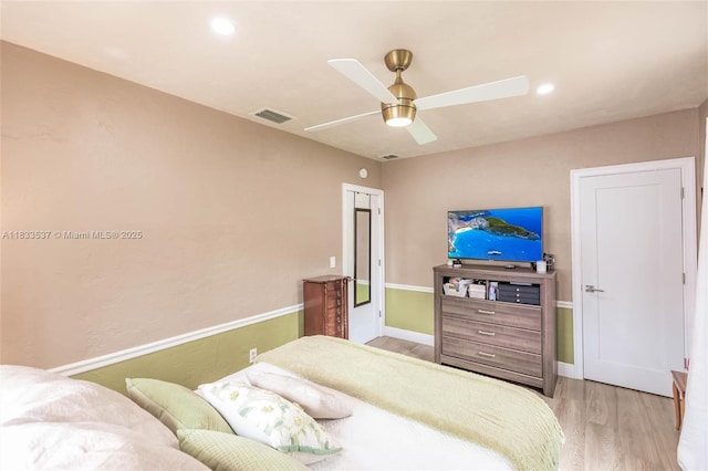 6250 SW 19th St, Miami, FL 33155 - bedroom with wood finished floors and a ceiling fan