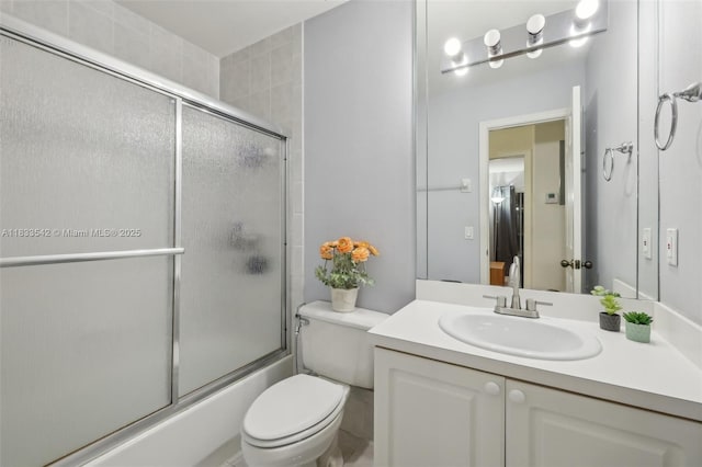 9364 SW 164th Ct, Miami, FL 33196 - bathroom with vanity and bath / shower combo with glass door