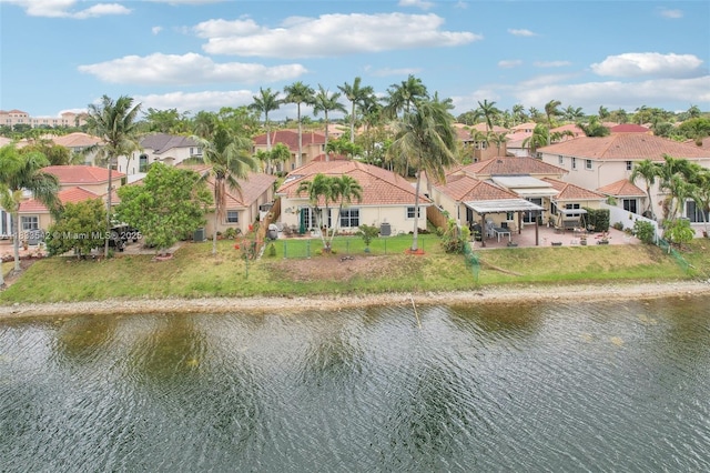 9364 SW 164th Ct, Miami, FL 33196 - water view with nearby suburban area and a fenced backyard