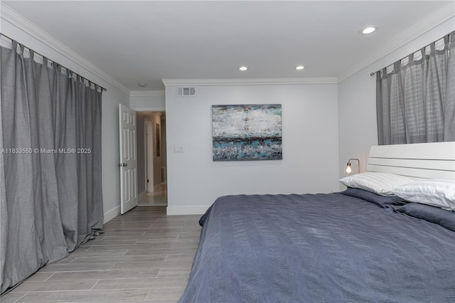 4326 Jackson St, Hollywood, FL 33021 - bedroom with ornamental molding, recessed lighting, and wood tiled floors