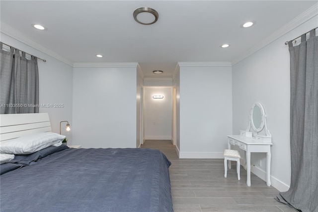 4326 Jackson St, Hollywood, FL 33021 - bedroom featuring wood finished floors, recessed lighting, and ornamental molding