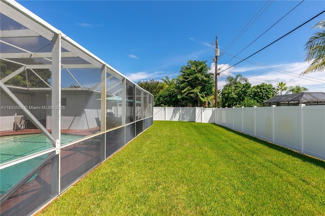 4326 Jackson St, Hollywood, FL 33021 - fenced backyard with a lanai
