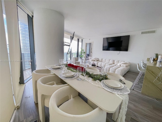 801 S Miami Ave Unit 4204, Miami, FL 33130 - dining area with wood finished floors