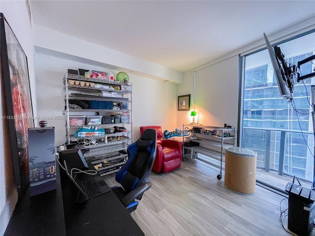 801 S Miami Ave Unit 4204, Miami, FL 33130 - home office featuring wood finished floors and expansive windows