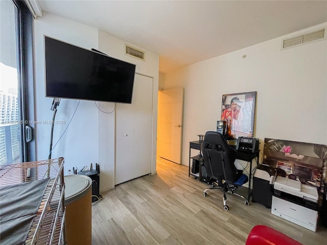 801 S Miami Ave Unit 4204, Miami, FL 33130 - office area with wood finished floors
