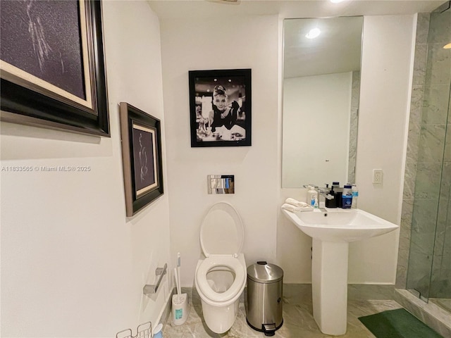 801 S Miami Ave Unit 4204, Miami, FL 33130 - bathroom featuring toilet and a shower stall