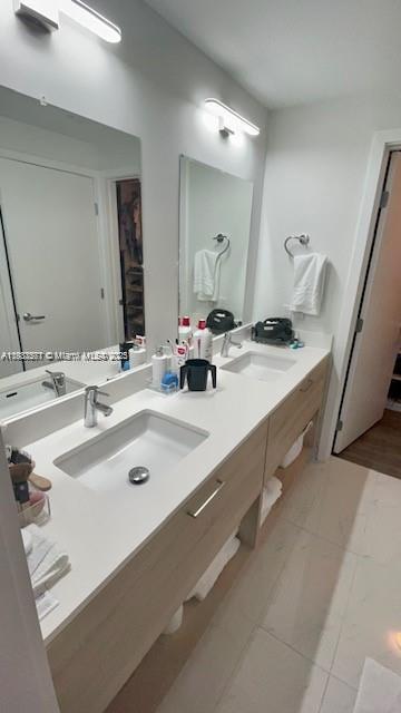 16385 Biscayne Blvd Unit 2702, North Miami Beach, FL 33160 - bathroom featuring double vanity
