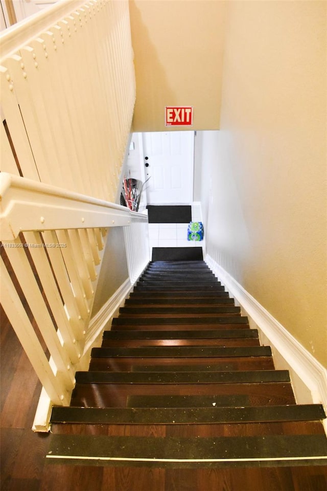 9123 SW 152nd Path, Miami, FL 33196 - stairs featuring baseboards and wood finished floors