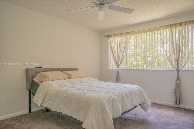 2541 N Nob Hill Rd Unit 309, Sunrise, FL 33322 - bedroom with carpet, a textured ceiling, and ceiling fan