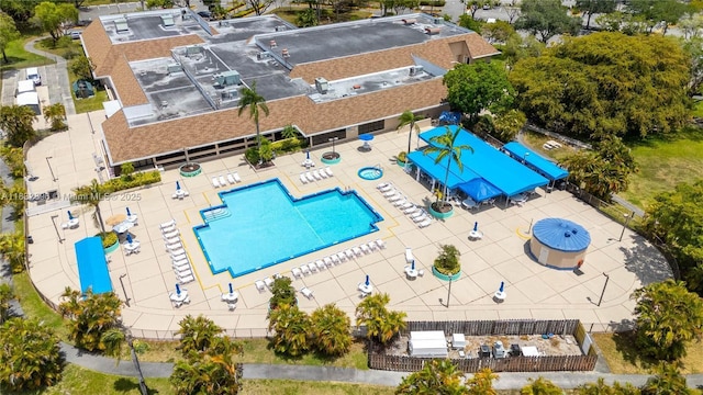 2541 N Nob Hill Rd Unit 309, Sunrise, FL 33322 - aerial view of a pool