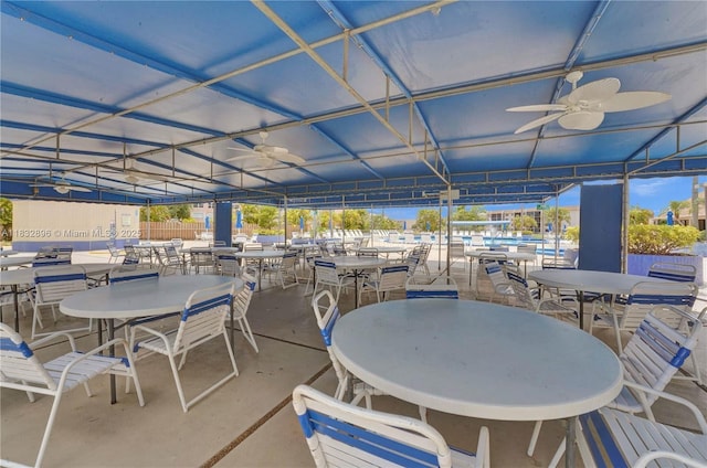 2541 N Nob Hill Rd Unit 309, Sunrise, FL 33322 - view of patio with ceiling fan and outdoor dining area