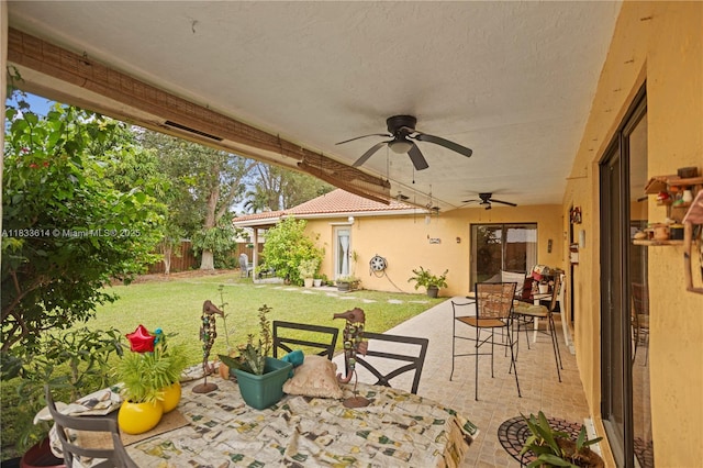 15824 Cotswold Ct, Davie, FL 33331 - view of patio / terrace with a ceiling fan