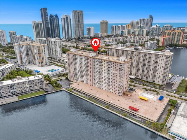 251 174th St Unit 1415, Sunny Isles Beach, FL 33160 - bird's eye view of a large body of water and city skyline
