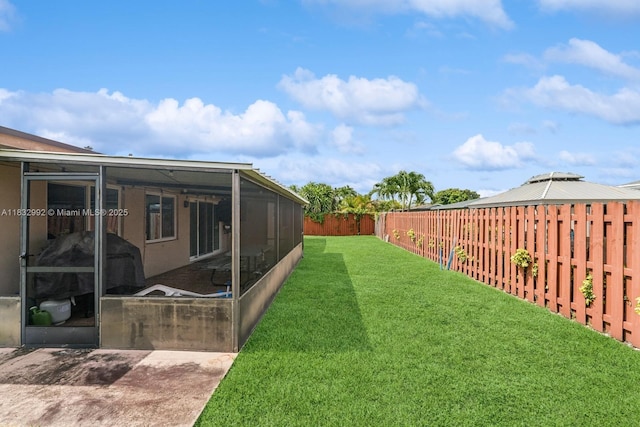 8107 NW 73rd Ter, Tamarac, FL 33321 - fenced backyard featuring a sunroom