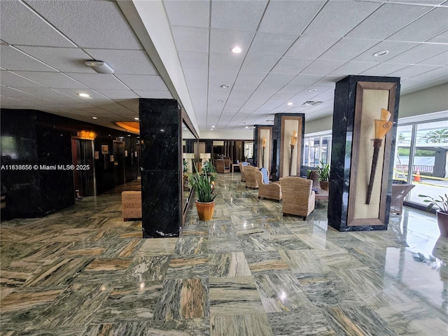 500 Bayview Dr Unit 732, Sunny Isles Beach, FL 33160 - common area featuring a paneled ceiling