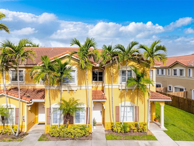 8242 NW 107th Ct Unit 7-12, Doral, FL 33178 - view of front of property with a tiled roof and stucco siding