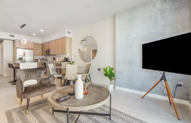 3900 Biscayne Blvd Unit S-1020, Miami, FL 33137 - living room with baseboards and recessed lighting