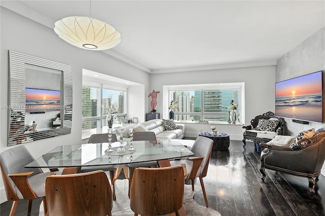 1435 Brickell Ave Unit 3512, Miami, FL 33131 - dining space featuring hardwood / wood-style floors and plenty of natural light